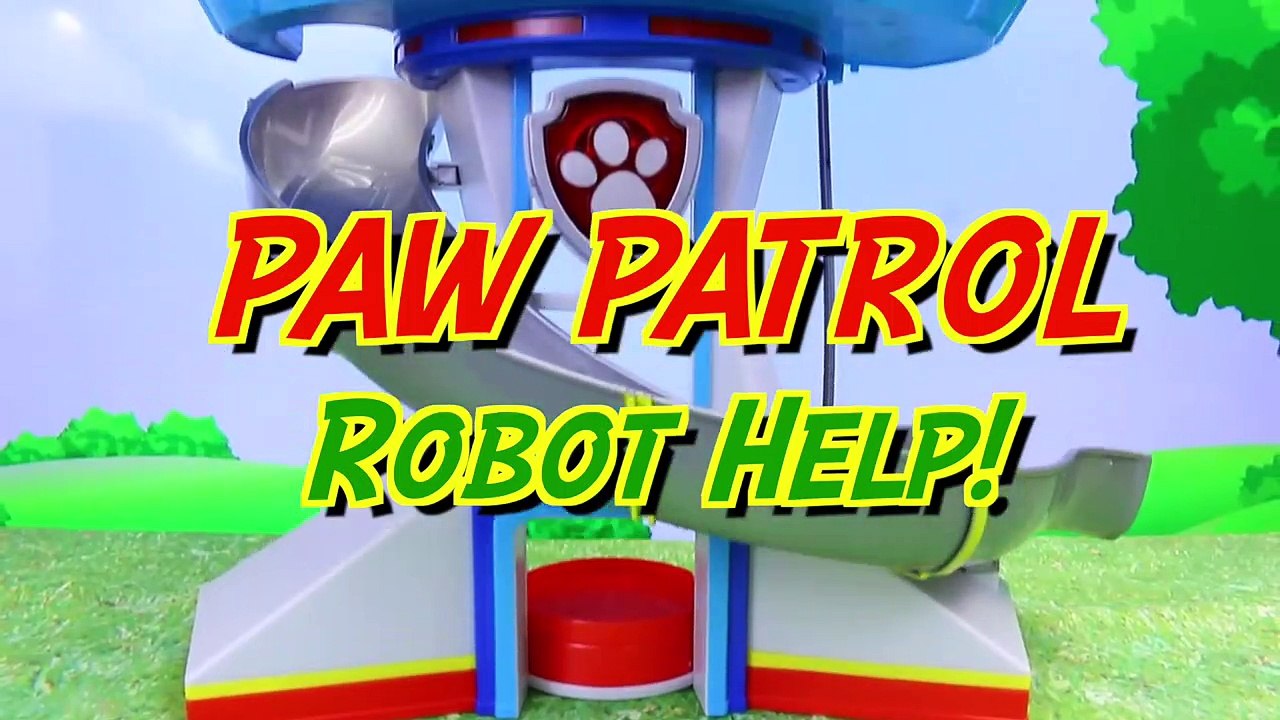 Paw Patrol Kidnapped and Jailed Caged Saved by Ryder and Robo Dog with Big Rig Robot Semi-Truck-YAXh_x0
