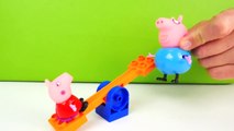 Peppa Pig - PURPLE SAND! Toy Trucks & Tractors LEGO House Play Doh Toys for Kids. Videos for kids-lXf81