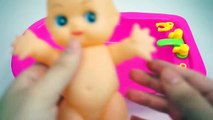 Learn Colors Kinetic Sand Baby Doll Bath Time with Animal Moldeling Creative For Kids-F4h