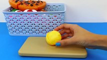 Pizza Cuttin Food VELCRO Cooking Toys For Children w_ M&Ms Vegetables & Fruits!-_GI7By