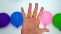 5 Wet Colours Balloons - Learn colors water balloon Finger Family nursery rhymes compilation-XFxt