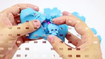Play-Doh train surprises [Spongebob Squarepants, Ugglys, Shopkins, Minecraft]