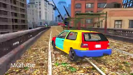 Spiderman Dumb & Dumber & Five Nights at Freddys Car Cartoon Nursery rhymes for children