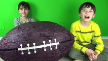 BASHING 10 Giant Surprise Chocolate Footballs - Football Challenges - Kinder Surprise Eggs