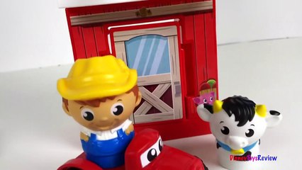 MEGABLOKS FARMHOUSE FRIENDS WITH THREE BLOCK BUDDIES FARMER CHICKEN COW TRACTOR WITH STOP MOTION-5m6Zg44