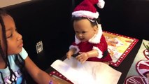 Bad Santa Attacks Bad Baby Transforms with Magic Wand Prank! Bad Baby Toy Freaks Mom Out-3LlbgY4