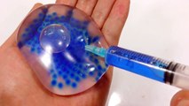 DIY How To Make 'Orbeez Slime Water Balloons' Syringe Real Play Learn Colors Slime Toy-RIHVJkoF