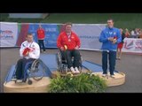 Men's javelin F34 | Victory Ceremony | 2014 IPC Athletics European Championships Swansea