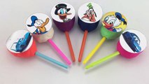 Play Doh Lollipop Smiley Surprise Toys Mickey Mouse, Donald Duck, Pluto Learn Colours for Kids-fk