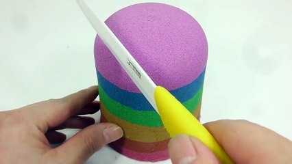 Baby Doll Bath Time Colors Kinetic Sand Cake Toy Surprise Learn Colors-Eb