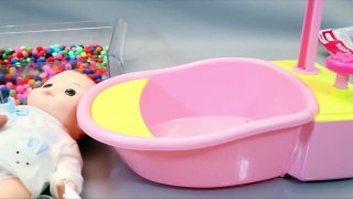 Baby Doll Bath Time Doctor Syringe Play Doh Toy Surprise Slime Learn Colors-lNrcH