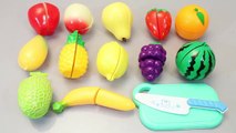 Toy Velcro Cutting Food Learn Fruits English Names Toy Surprise Eggs Play Doh-FgMF