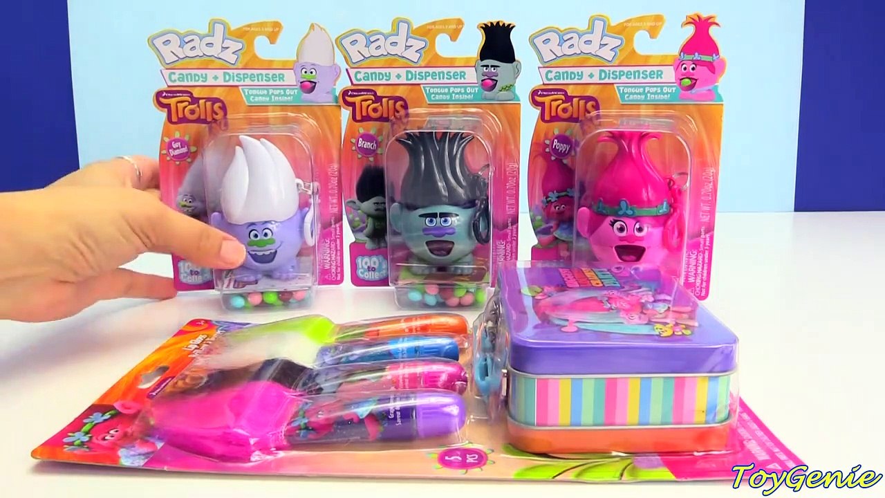 Trolls Radz Candy and Lip Glosses Poppy Branch Guy Diamond-sUZ