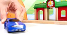 Toy Car Construction - Bussy & Speedy RENAULT MEGANE - Toy Train Trip! Trains for Kids.Toy Cars-8MO7