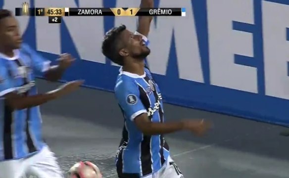 Gol de Leonardo Moura - Zamora 0 x 2 Grêmio - Libertadores 2017