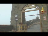 Camerino (MC) - Terremoto, fine puntellamento Porta Caterina (14.02.17)