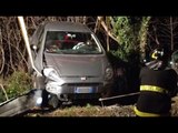 Bogliasco (GE) - Perde il controllo dell'auto e finisce fuori strada (13.02.17)