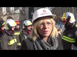 Norcia (PG) - Terremoto, visita della commissaria europea Corina Cretu (12.02.17)