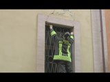 Camerino (MC) - Terremoto, rimozione parti pericolanti in zona rossa (08.02.17)