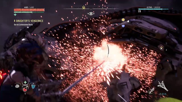 Horizon Zero Dawn -Very Hard- Killing a Rockbreaker