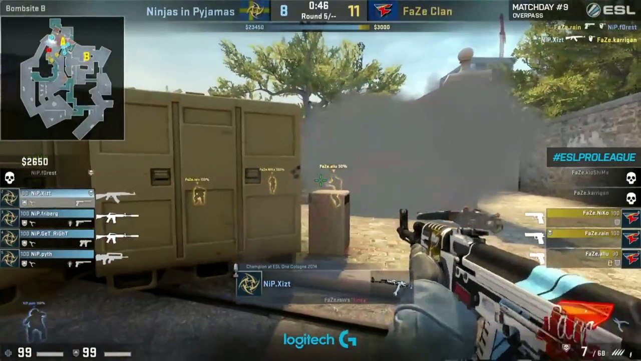 CSGO: 4k Clutch for Rain