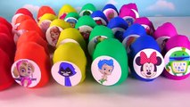 Huge 30 Play Doh Eggs Surprises Nick Jr. Paw Patrol Bubble Guppies Disney Jr. PJ Masks Mic