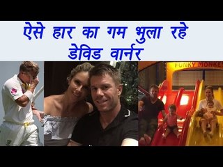 David Warner enjoys with wife and daughter after Bengaluru defeat, watch video