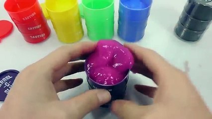 DIY Real Syringe Ink Slime Drum Learn Colors Numbers Counting Surprise Egg