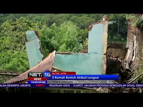 Longsor Hayutkan Dua Rumah dan Putus Akses Jalan di Blitar Jawa Timur - NET 16