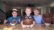 Chocolate Surprise Egg Giant Ice Cream Sundae Challenge! Kids Eat Real Food - Candy Challenges!-QsEb