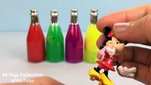 Learn Colors Gooey Slime Surprise Toys Bottles Minnie Mouse Ariel Pikachu Spiderman Fun for
