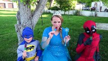 UGLY FROZEN ELSA vs Dentist!  Spiderman & Deadpool vs Doctor Joker Rainbow face Funny Prank _ comics-W6Esib