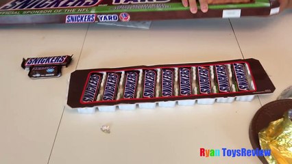 #GIANT CHOCOLATE CANDY taste test! Hersheys Kiss, Gold Coins, Peanut Butter Cups Candy Re