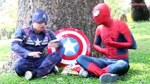 CAPTAIN AMERICA Treasure Hunting w/ Spiderman & Venom - Funny Superhero Movie in Real Life