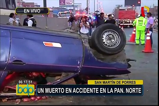 SMP: aparatoso accidente de tránsito deja un muerto en Panamericana Norte