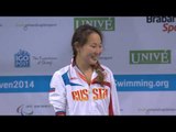 Women's 100m backstroke S6 | Victory Ceremony | 2014 IPC Swimming European Championships