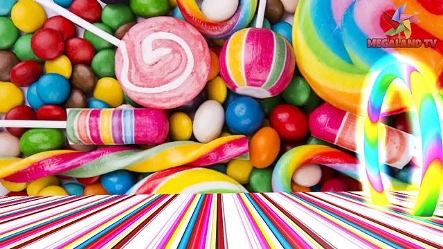Учим цвета с 3D Пакман lollipop для детей малышей