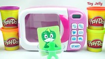 PJ Masks - Catboy, Owlette, Gekko Finger Toys Learn Colors with Play Doh Cooking Microwave Oven Toy