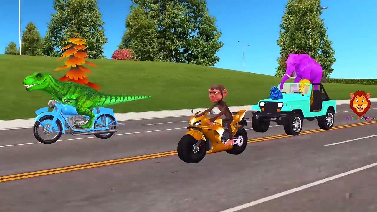 Dinosaurs Vs Lion Finger Family | Tiger Gorilla & More Animals Finger Family Songs | Short