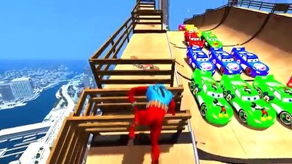 Frozen Nursery Rhymes Cars Lightning McQueen & Colors Spiderman! CHILDREN SONG WITH ACTION