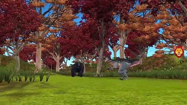 Crazy Gorilla Vs Dinosaurs 3D Animation Video For Children | Dinosaurs Finger Family Nursery Rhymes