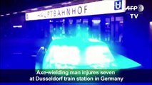 Axe attacker injures seven at German station: police