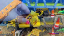 CAT Construction Toy Mighty Machines Build a Train Track - Dump Truck Bulldozer Camion de volteo