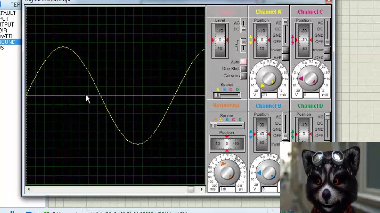 Osciloscópio no PROTEUS ISIS