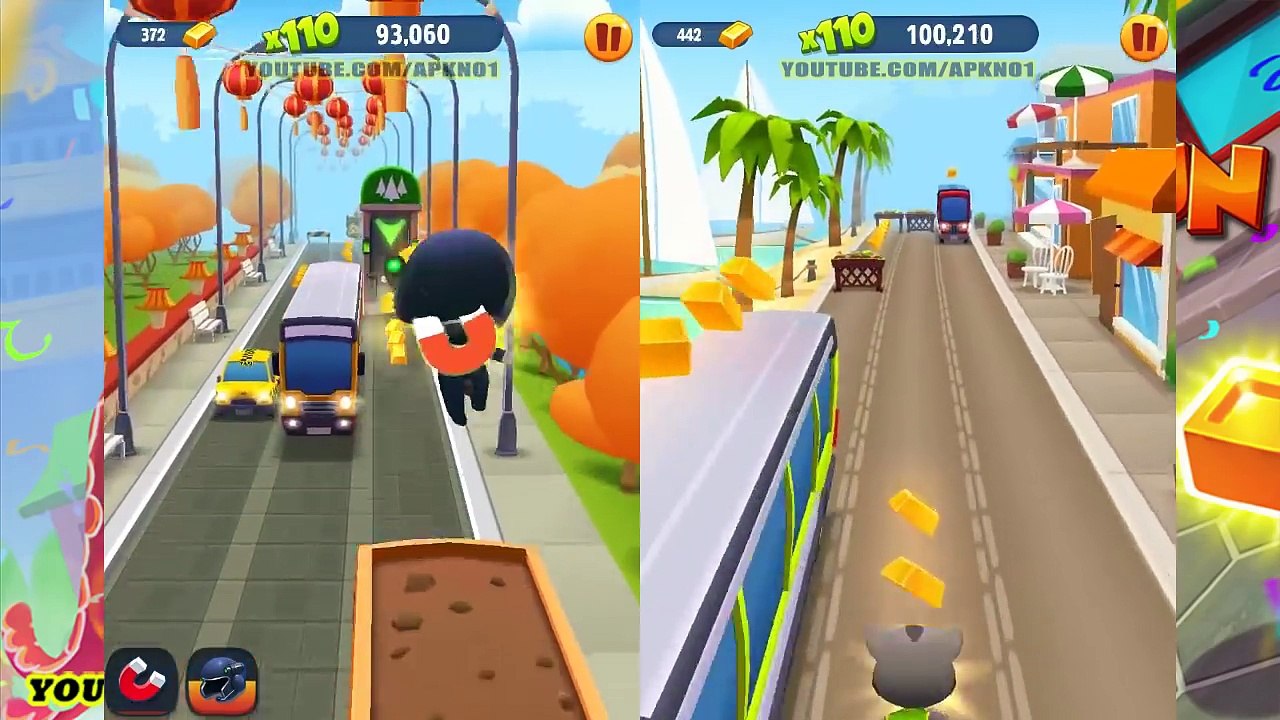 Talking Tom Gold Run Android Gameplay - Agent Tom VS Talking Ben