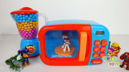 Paw Patrol Microwave and Blender Playset! Learn Colors with Candy