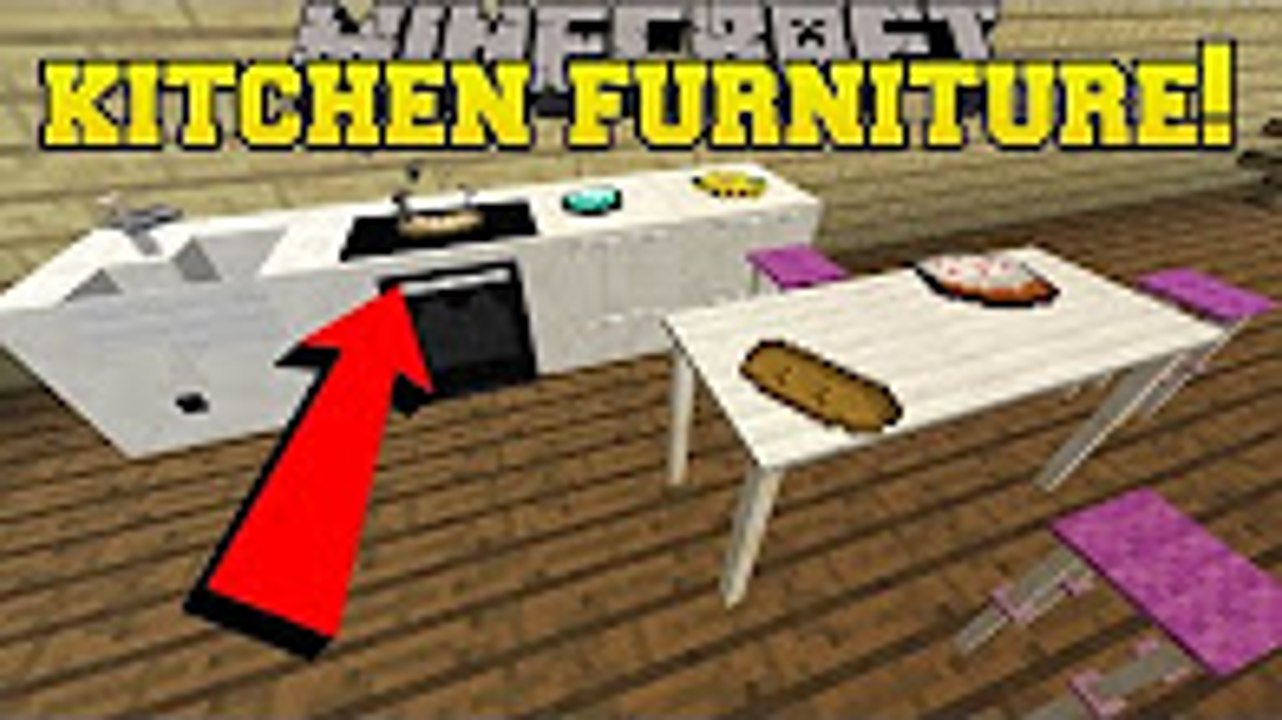 PAT AND JEN PopularMMOs Minecraft: 5 PIECES OF EPIC KITCHEN FURNITURE!!! - Custom Command