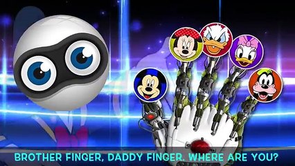 Robot Mickey Mouse and Robot Friends Finger Family Song!