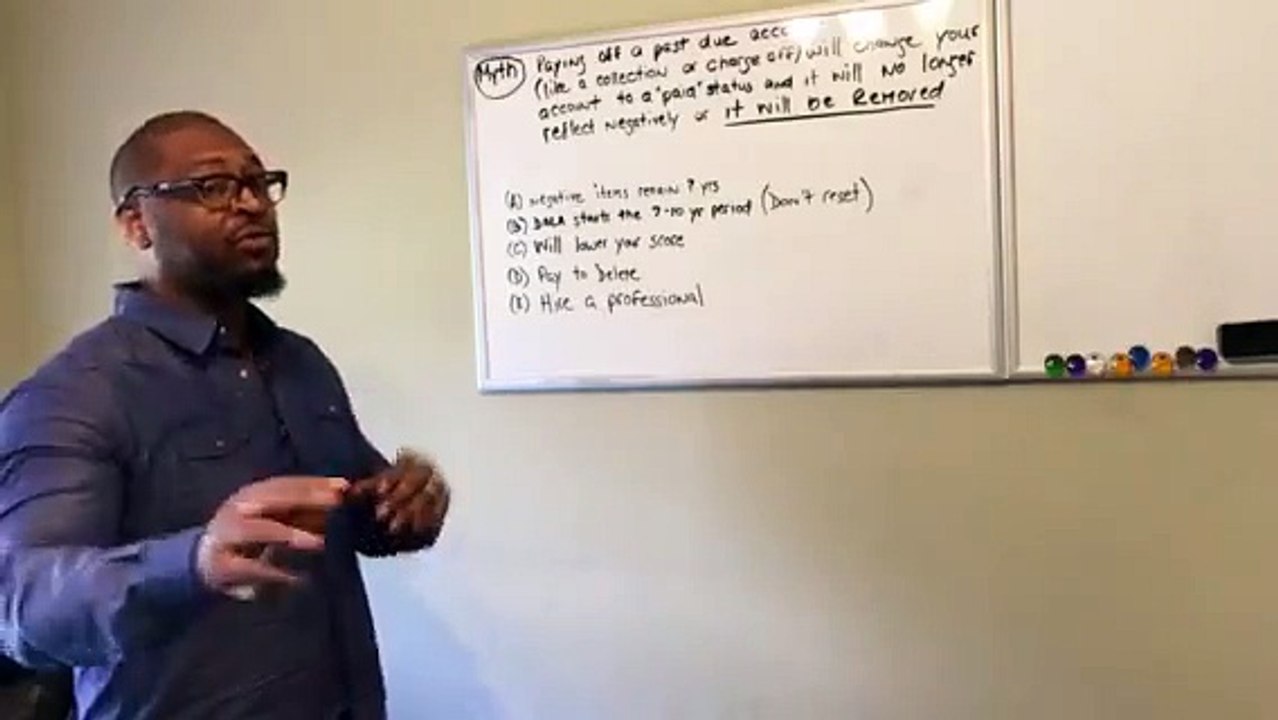 Credit Myth_ (Paying off a past due collection will remove it from my credit)