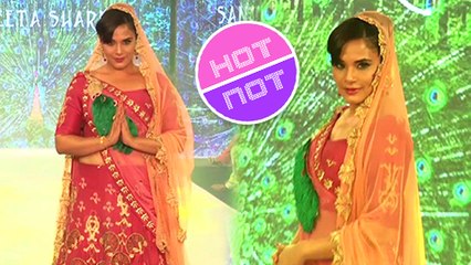 Richa Chadda Royal Look In A Lehenga Choli at India Beach Fashion Week 2017
